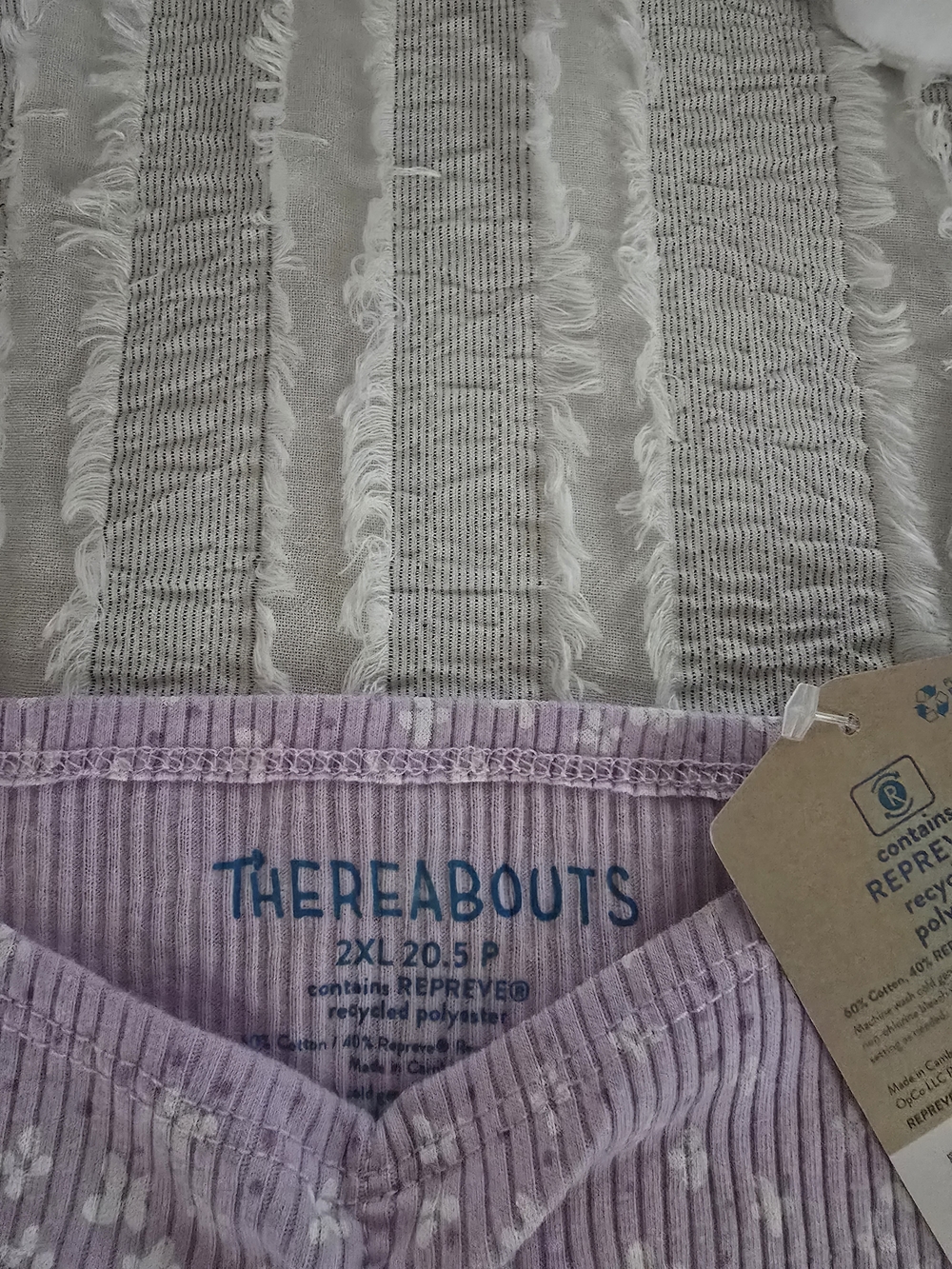 Lilac Floral Ribbed Tank Top - Picture 2 of 5